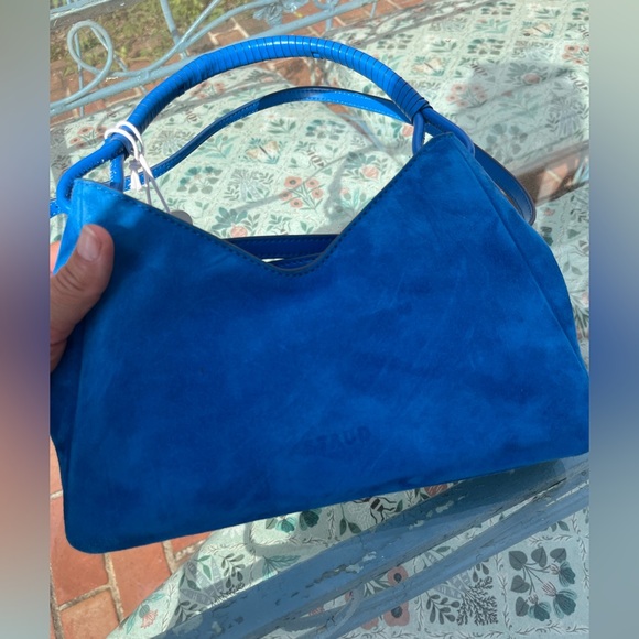 STAUD Valerie Director Blue Suede Bag NWT - Picture 6 of 13